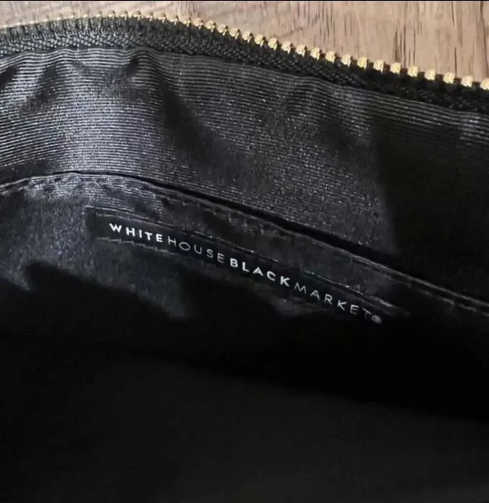 White House Black Market Floral Studded Pouch Clutch Wristlet - Picture 3 of 5